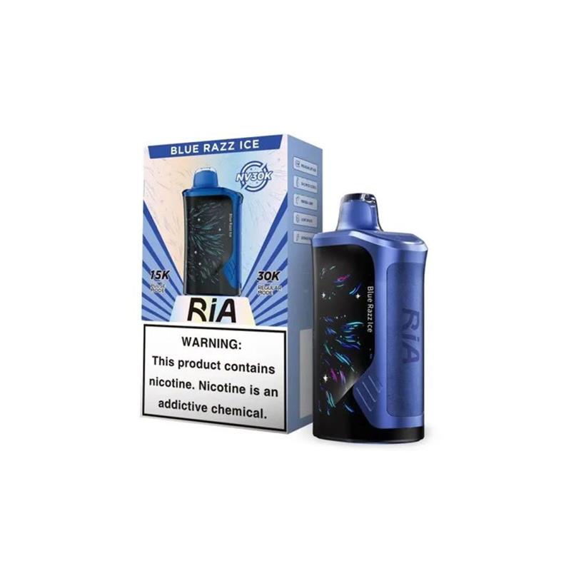 RIA NV30K Disposable Blue Razz Ice with packaging