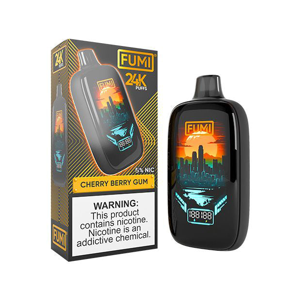 Fumi Disposable 50mg cherry berry gum with packaging