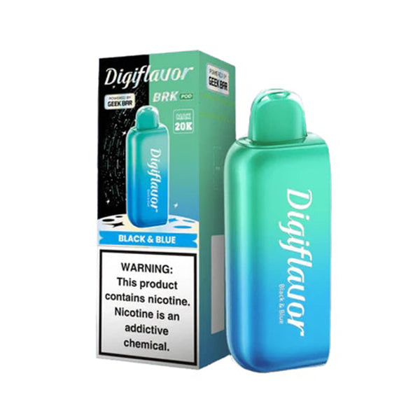 Geek Bar Digi Flavor BRK Pods black and blue with packaging