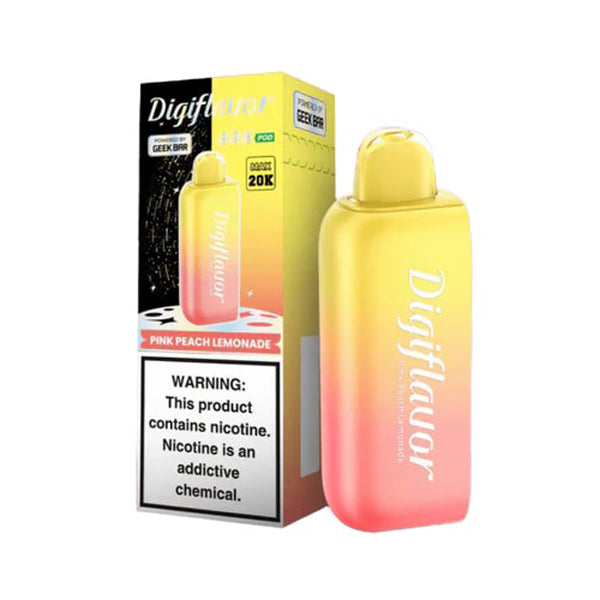 Geek Bar Digi Flavor BRK Pods pink peach lemonade with packaging