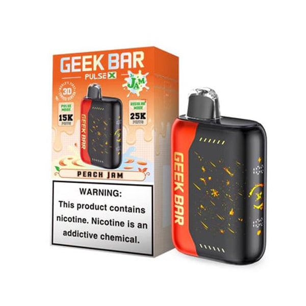 Geek Bar Pulse X Disposable peach jam with packaging