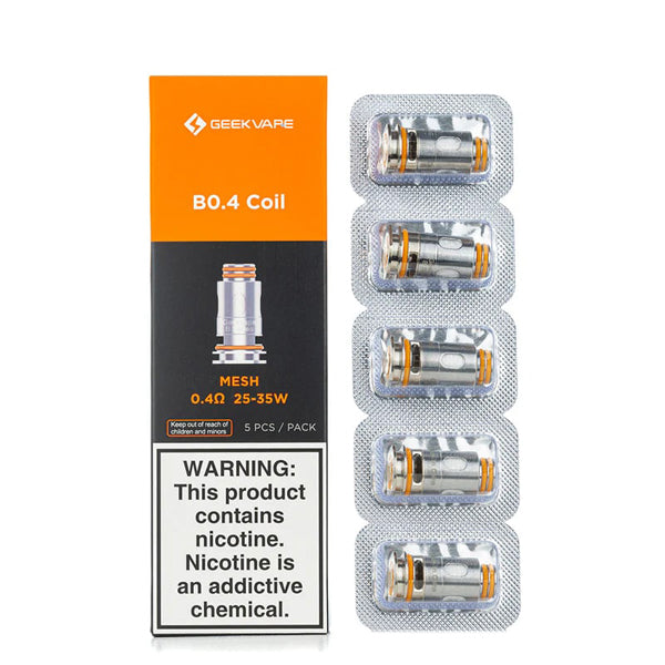 GeekVape B Replacement Coils (5-Pack) 0.4ohm with packaging