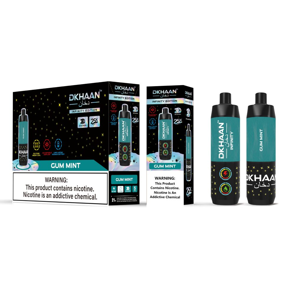 Dkhaan Infinity Disposable Gum Mint with packaging