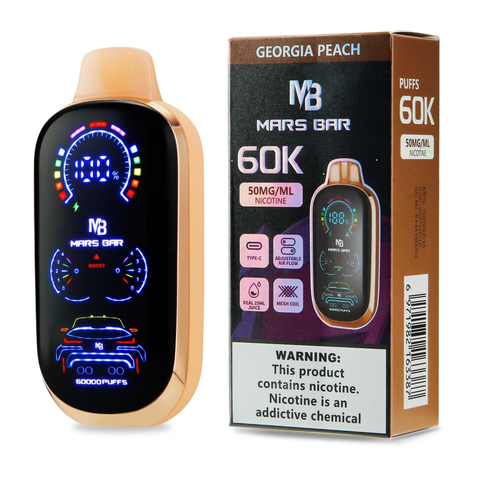 Mars Bar Disposable Georgia Peach with packaging