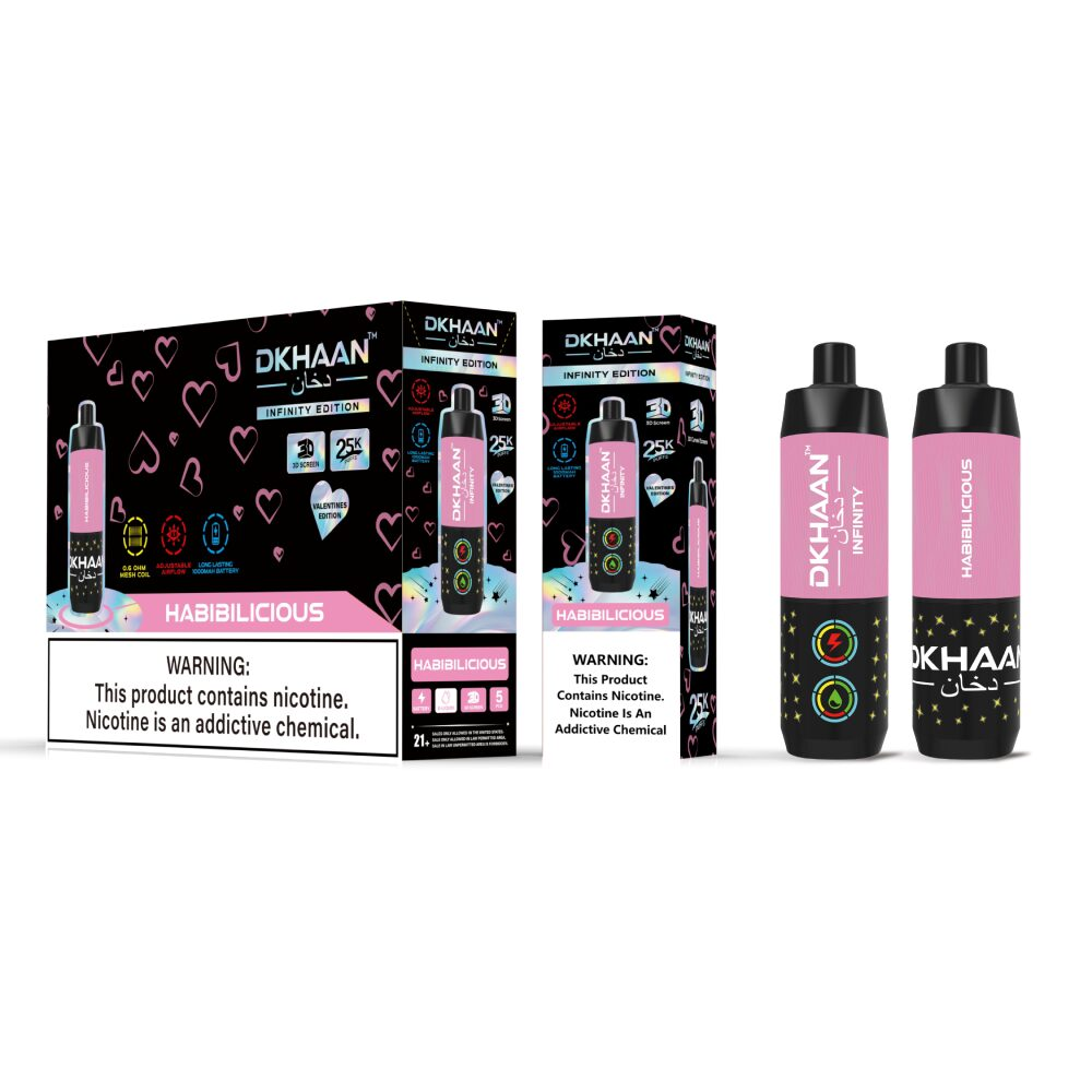 Dkhaan Infinity Disposable Habibilicious with packaging