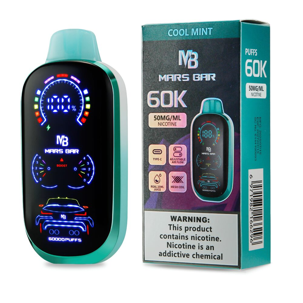 Mars Bar Disposable Cool Mint with packaging