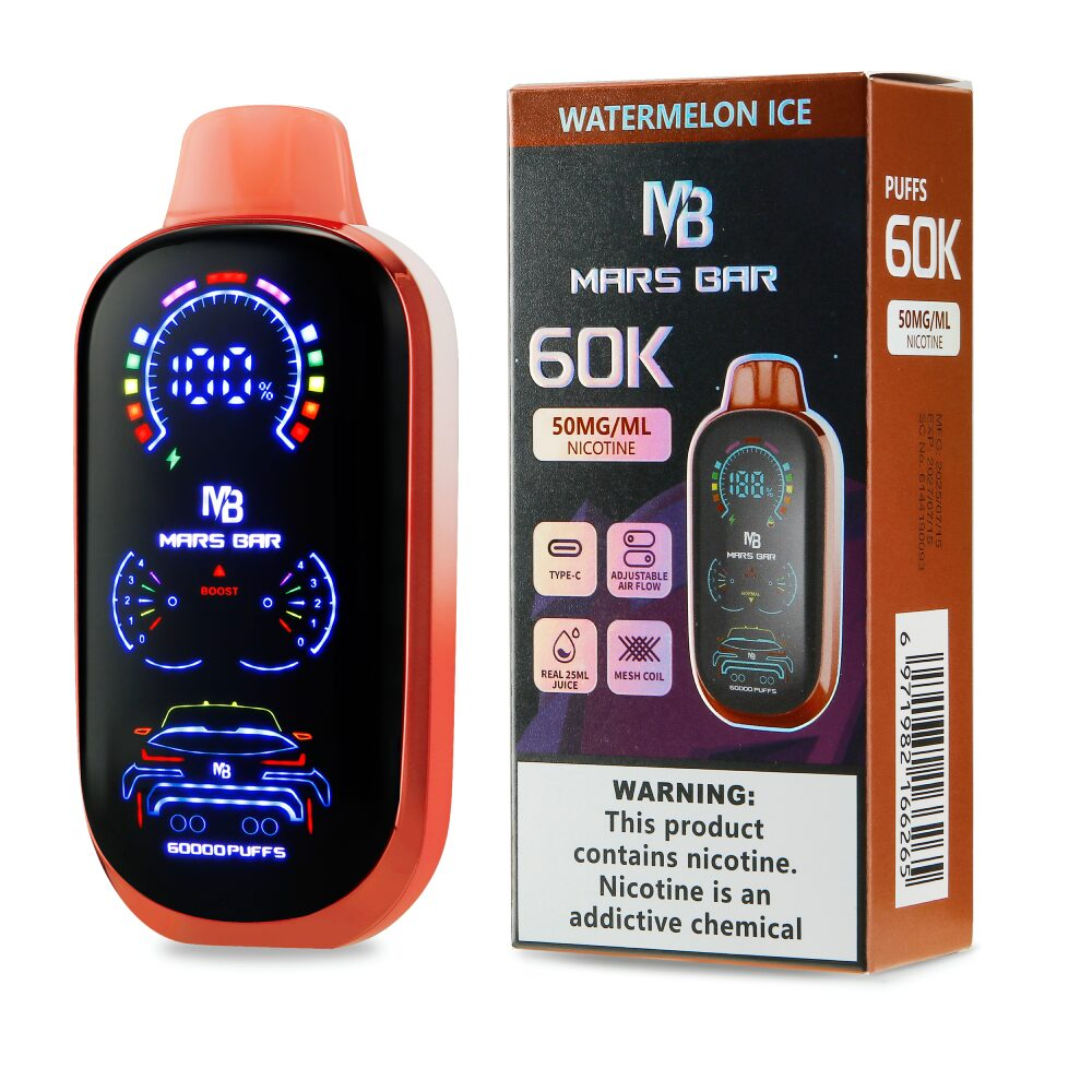 Mars Bar Disposable Watermelon Ice with packaging