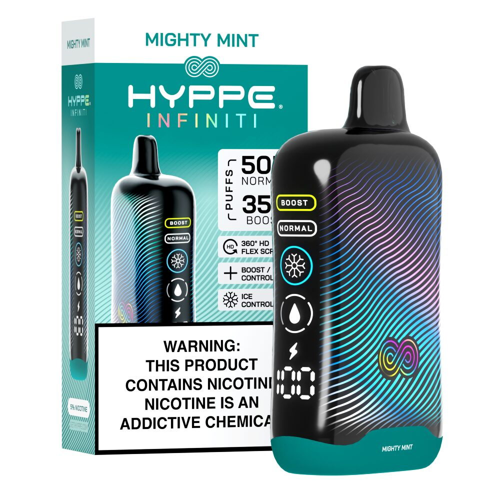 Hyppe Infiniti Disposable Mighty Mint with packaging