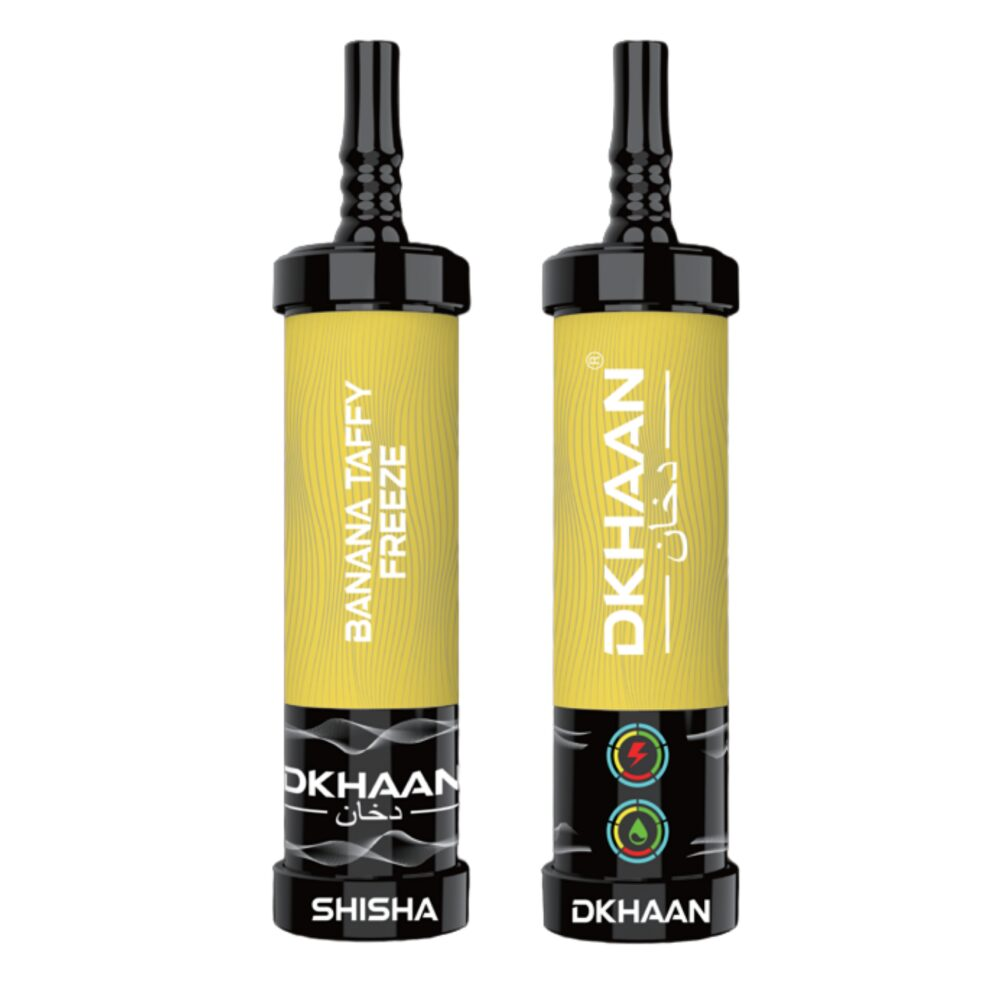 Dkhaan Shisha 60K Disposable Banana Taffy Freeze