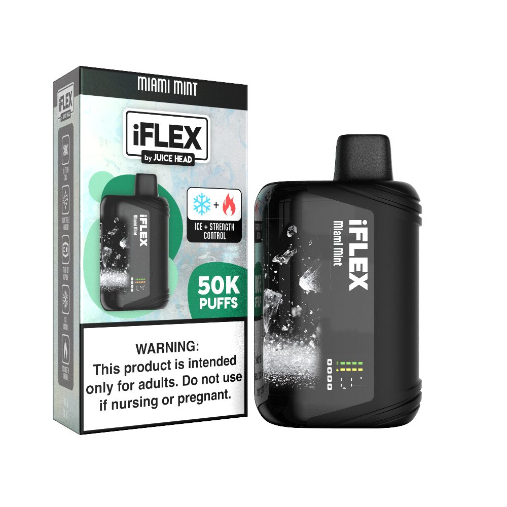 Juice Head iFlex Melatonin Disposable Miami Mint with packaging