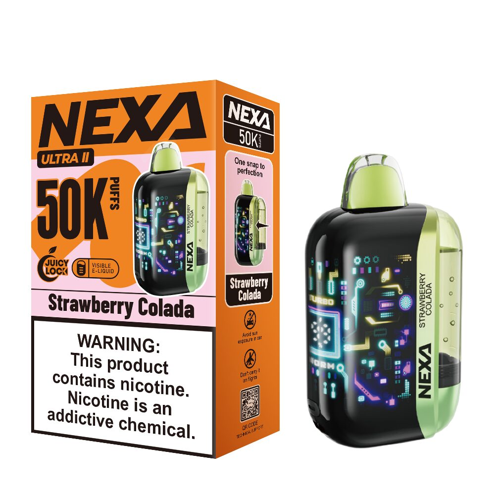 NEXA Ultra 2 Disposable Strawberry Colada with packaging