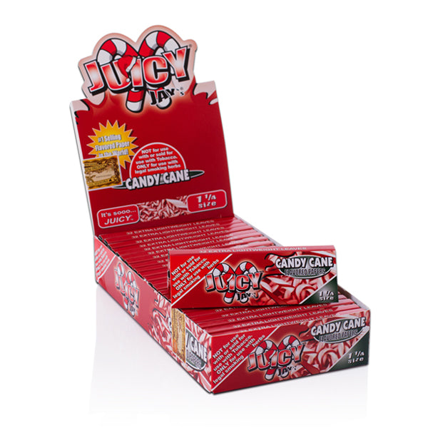 Juicy Jay’s Wraps Rolling Papers (32-Pack) candy cane packaging