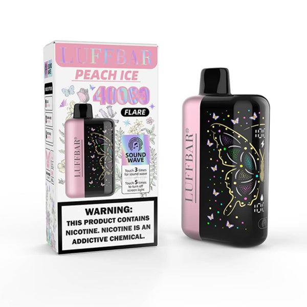 Luffbar Disposable peach ice with packaging