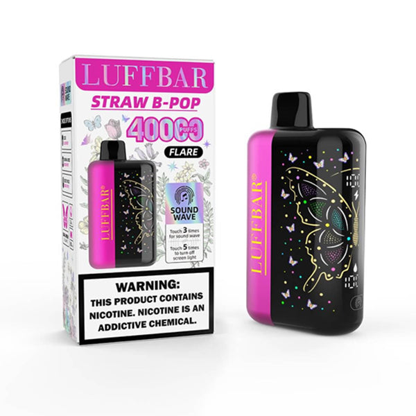 Luffbar Disposable straw b-pop with packaging