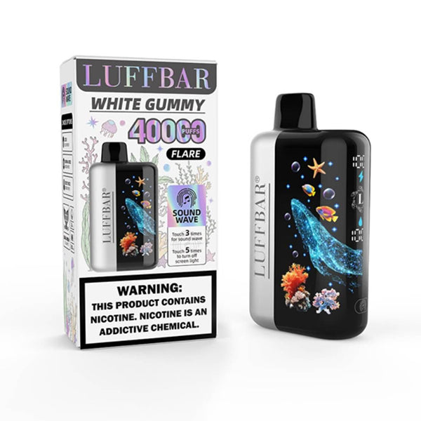 Luffbar Disposable white gummy with packaging
