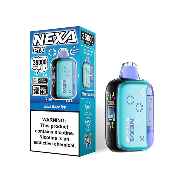 NEXA PIX Disposable blue razz ice with packaging
