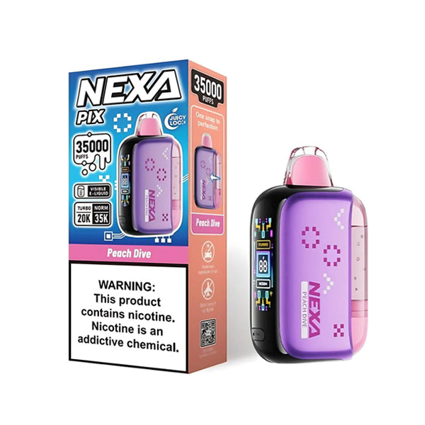NEXA PIX Disposable peach dive with packaging