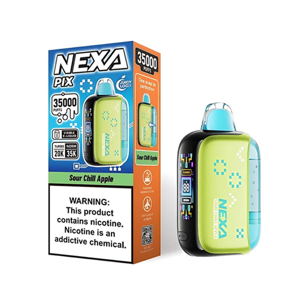 NEXA PIX Disposable sour chill apple with packaging