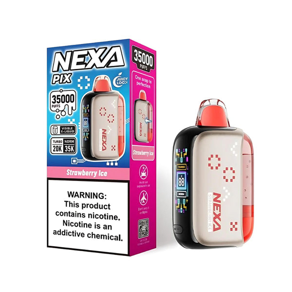 NEXA PIX Disposable strawberry ice with packaging