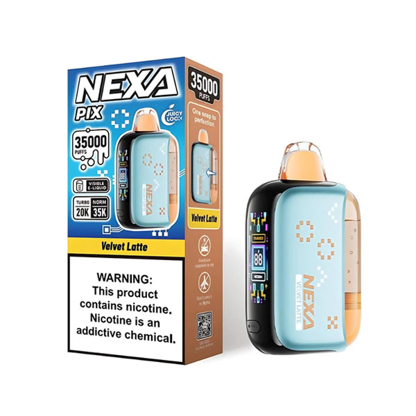 NEXA PIX Disposable velvet latte with packaging