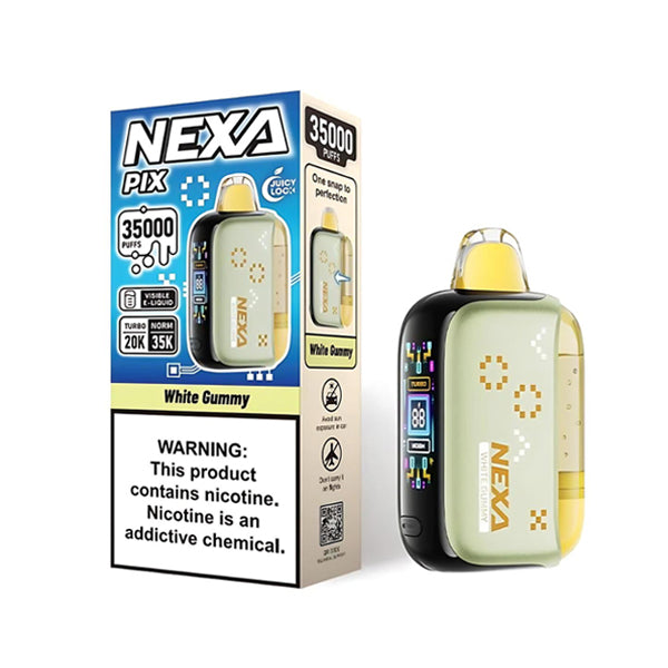 NEXA PIX Disposable white gummy with packaging
