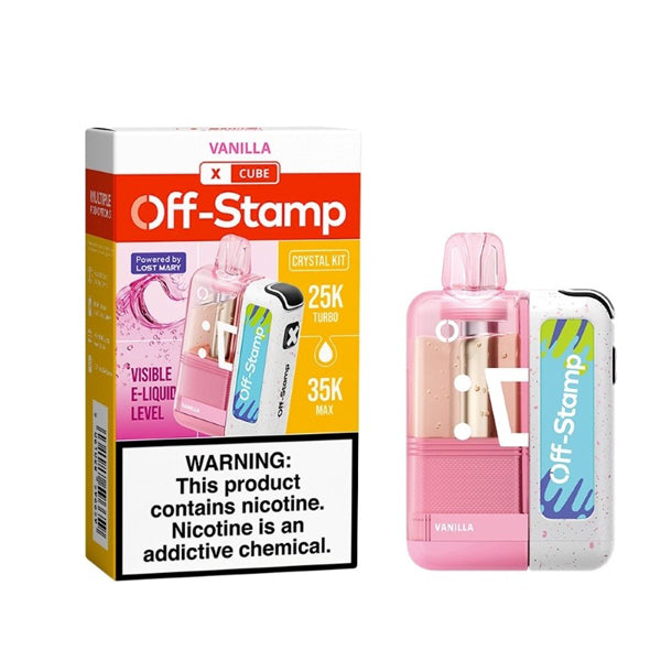 Off Stamp X Cube Crystal Disposable (Disposable + Power Dock) vanilla with packaging