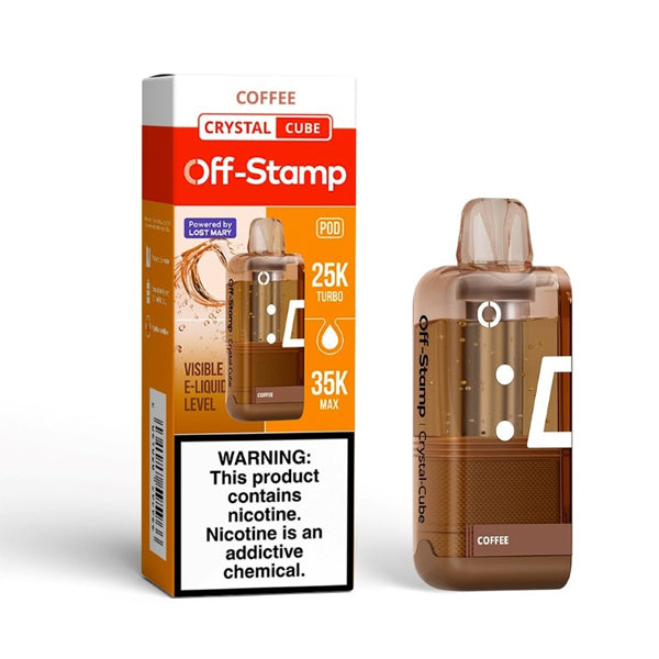Off Stamp X Cube Crystal Disposable Pod (Crystal Dispo POD) coffee with packaging
