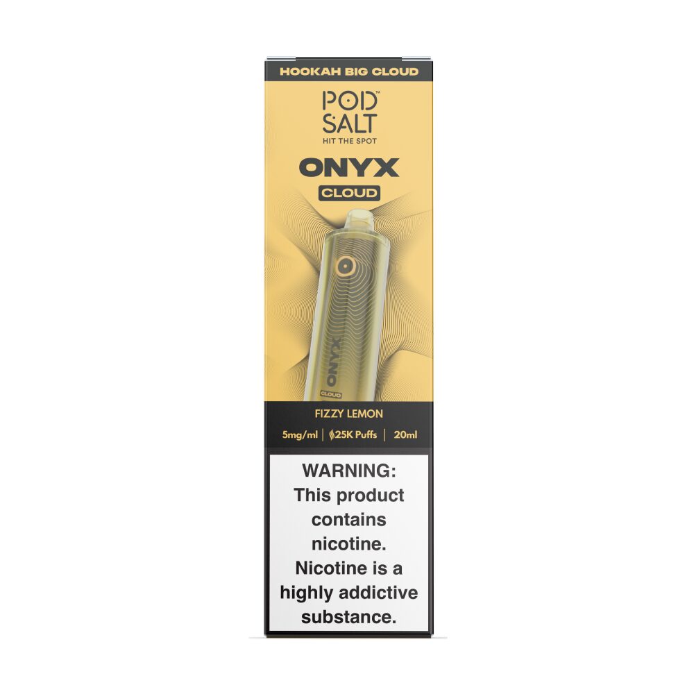Onyx Cloud Disposable fizzy lemon packaging