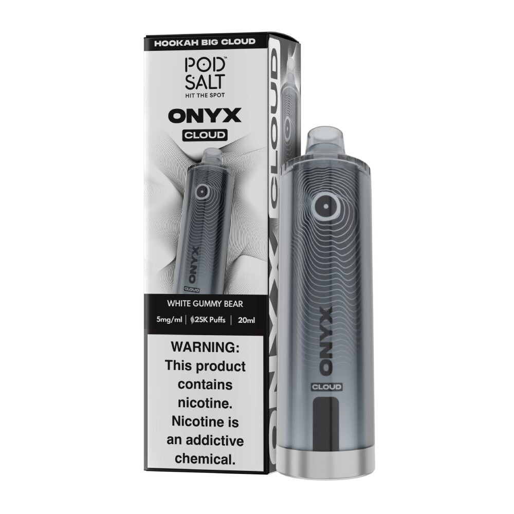 Onyx Cloud Disposable white gummy bear with packaging