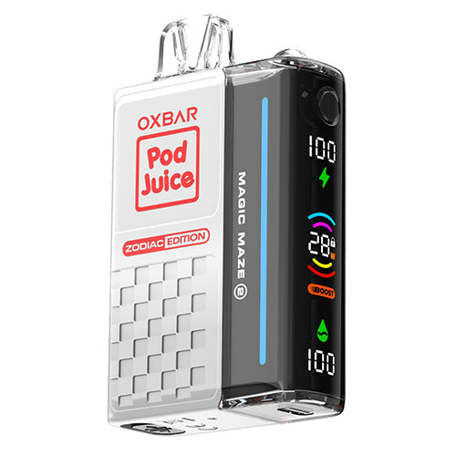 Oxbar Magic Maze 2.0 Pod Juice E-Cig Disposable 30000 Puffs 13mL 50mg Clear Red