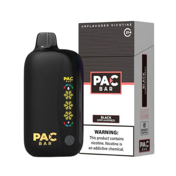 Pac Bar Disposable unflavored black with packaging