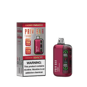 Priv Bar Turbo (16mL) 50mg Disposable cherry paradise with packaging