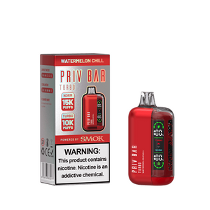 Priv Bar Turbo (16mL) 50mg Disposable watermelon chill with packaging
