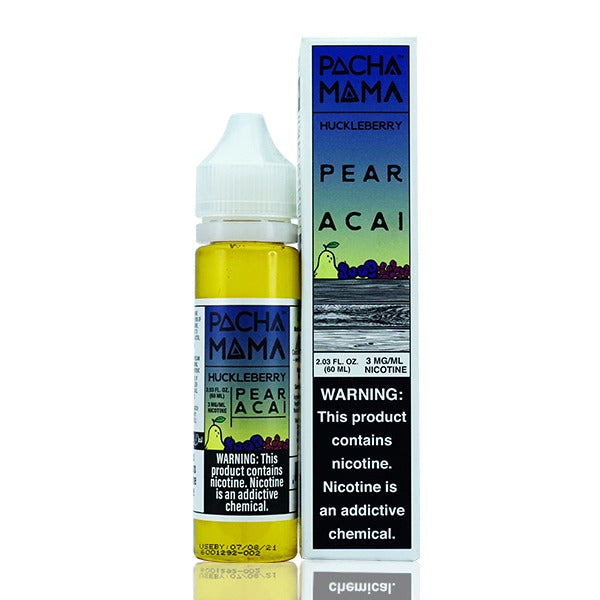 Huckleberry Pear Acai by Pachamama eLiquid TFN 60mL with Packaging