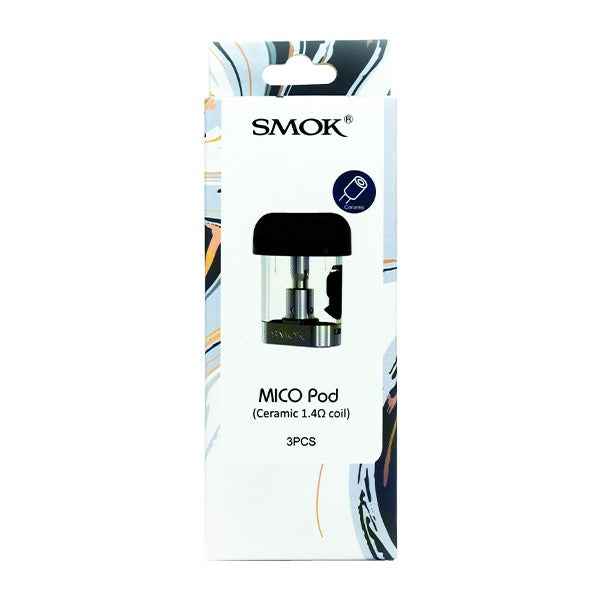 SMOK MICO Replacement Pod Cartridges (Pack of 3) Ceramic 1.4ohm with packaging