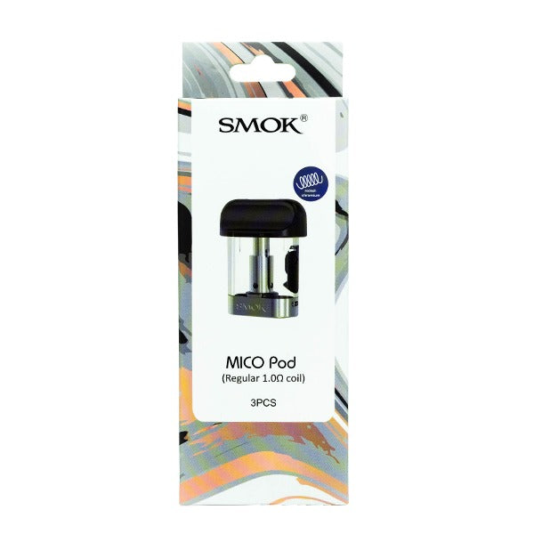 SMOK MICO Replacement Pod Cartridges (Pack of 3) Regular 1.0ohm with packaging