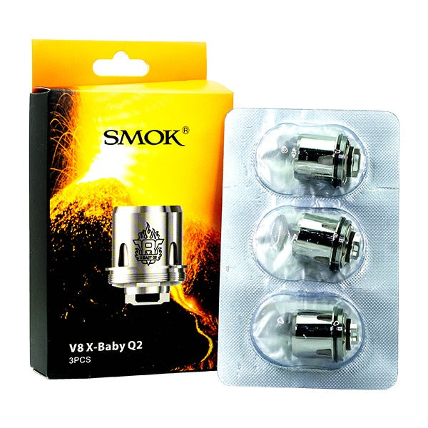 SMOK TFV8 X-Baby Beast Brother - Replacement Coils (Pack of 3) X Baby Q2 Dual 0.4ohm