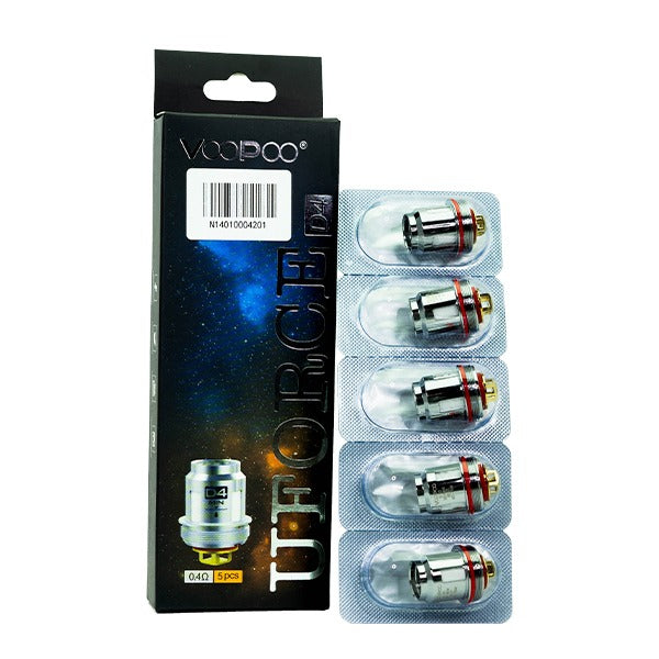 VooPoo UFORCE Replacement Coils (Pack of 5) D4 0.4ohm Quad Coil