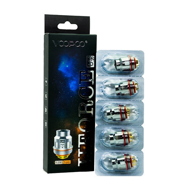 VooPoo UFORCE Replacement Coils (Pack of 5) U4 0.23ohm Dual Coil