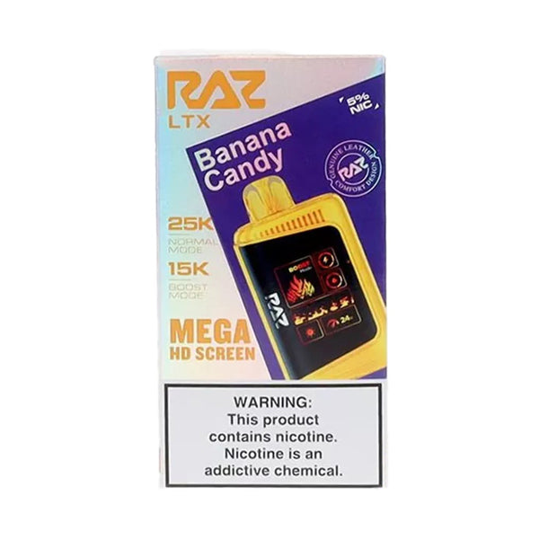 RAZ LTX 25K Disposable banana candy packaging