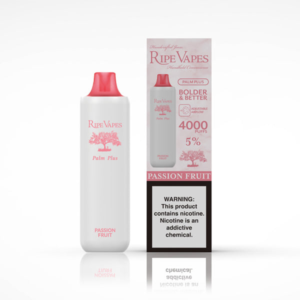 Ripe Vape Palm Plus Disposable passionfruit with packaging