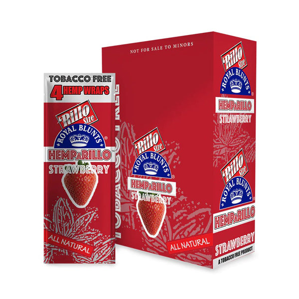 Royal Blunts Hemparillo All Natural  strawberry with packaging