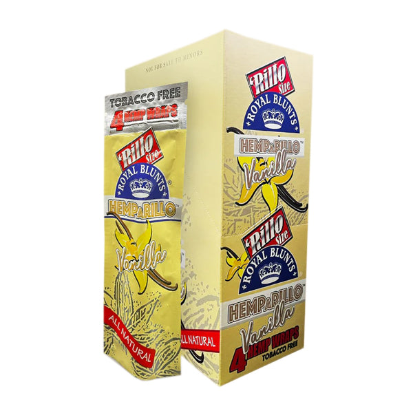 Royal Blunts Hemparillo All Natural vanilla with packaging