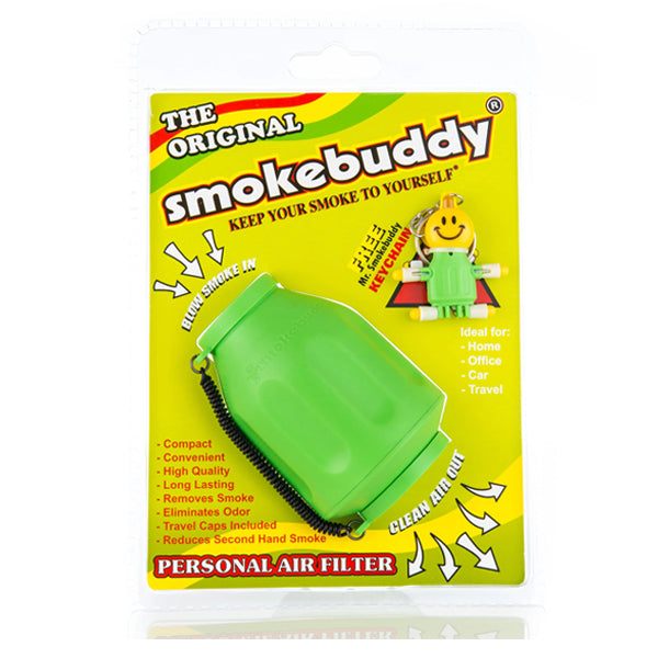 Smokebuddy (Air Filter) Original Personal Air Filter lime green packaging