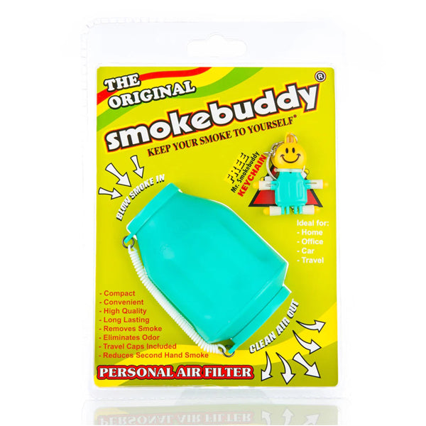Smokebuddy (Air Filter) Original Personal Air Filter teal packaging