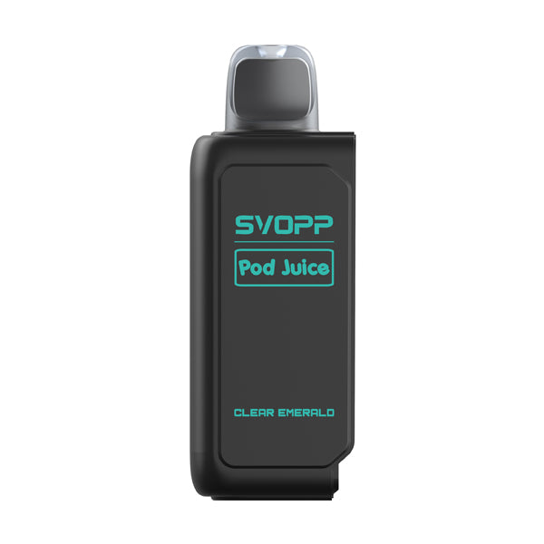 SVOPP Pod Juice E-Cig Disposable 30000 Puff 13mL 50mg Clear Emerald
