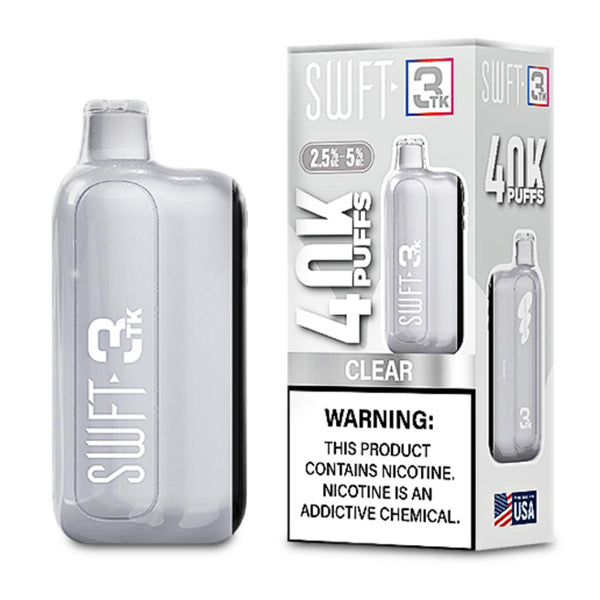 SWFT 3TK Nic + Sweet + Ice Control Disposable Clear with packaging
