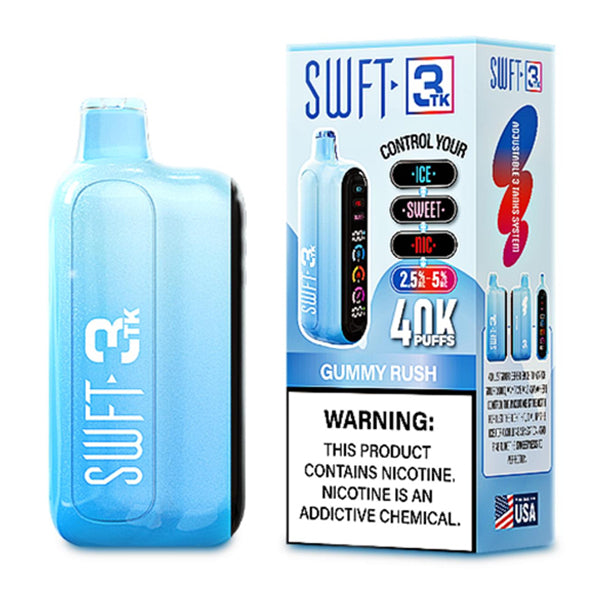 SWFT 3TK Nic + Sweet + Ice Control Disposable Gummy Rush with packaging