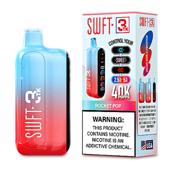 SWFT 3TK Nic + Sweet + Ice Control Disposable Rocket Pop with packaging