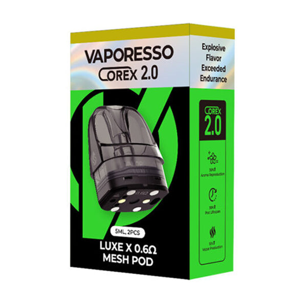 Vaporesso LUXE X Pod (2-Pack) 0.6ohm packaging